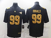 Men's Los Angeles Rams #99 Aaron Donald 2020 Black Leopard Print Fashion Limited Football Stitched Jersey Dzhi