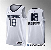 Men's Memphis Grizzlies #18 Tosan Evbuomwan White Association Edition Stitched Jersey Dzhi,baseball caps,new era cap wholesale,wholesale hats