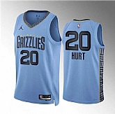 Men's Memphis Grizzlies #20 Matthew Hurt Blue Statement Edition Stitched Jersey Dzhi,baseball caps,new era cap wholesale,wholesale hats