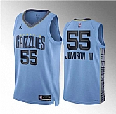 Men's Memphis Grizzlies #55 Trey Jemison Iii Blue Statement Edition Stitched Jersey Dzhi