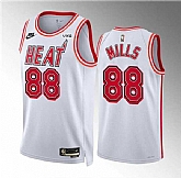 Men's Miami Heat #88 Patrick Mills White Classic Edition Stitched Basketball Jersey Dzhi,baseball caps,new era cap wholesale,wholesale hats