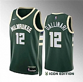 Men's Milwaukee Bucks #12 Danilo Gallinari Green Icon Edition Stitched Basketball Jersey Dzhi,baseball caps,new era cap wholesale,wholesale hats