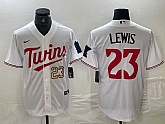Men's Minnesota Twins #23 Royce Lewis Number White Stitched MLB Cool Base Nike Jerseys,baseball caps,new era cap wholesale,wholesale hats