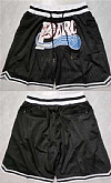 Men's Movie Perc Black Stitched Ocet Hip Hop Party Workout Streetball Shorts (Run Small)
