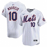 Men's New York Mets #10 Ronny Mauricio White 2024 Home Limited Stitched Baseball Jersey Dzhi,baseball caps,new era cap wholesale,wholesale hats