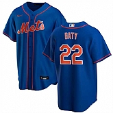 Men's New York Mets #22 Brett Baty Blue Cool Base Stitched Baseball Jersey Dzhi,baseball caps,new era cap wholesale,wholesale hats