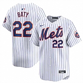 Men's New York Mets #22 Brett Baty White 2024 Home Limited Stitched Baseball Jersey Dzhi,baseball caps,new era cap wholesale,wholesale hats