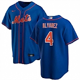 Men's New York Mets #4 Francisco Alvarez Royal Cool Base Stitched Baseball Jersey Dzhi,baseball caps,new era cap wholesale,wholesale hats