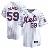 Men's New York Mets #59 Sean Manaea White 2024 Home Limited Stitched Baseball Jersey Dzhi,baseball caps,new era cap wholesale,wholesale hats