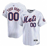 Men's New York Mets Active Player Cutsom 2024 White Home Limited Stitched Baseball Jersey,baseball caps,new era cap wholesale,wholesale hats