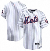 Men's New York Mets Blank 2024 White Home Limited Stitched Baseball Jersey Dzhi,baseball caps,new era cap wholesale,wholesale hats