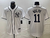Men's New York Yankees #11 Anthony Volpe White Fashion Cool Base Jersey,baseball caps,new era cap wholesale,wholesale hats