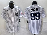 Men's New York Yankees #99 Aaron Judge Name White With Patch 2024 Cool Base Stitched Jersey,baseball caps,new era cap wholesale,wholesale hats
