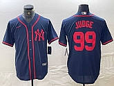 Men's New York Yankees #99 Aaron Judge Navy Red Fashion Cool Base Jersey,baseball caps,new era cap wholesale,wholesale hats