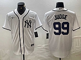 Men's New York Yankees #99 Aaron Judge White Fashion Cool Base Jersey,baseball caps,new era cap wholesale,wholesale hats