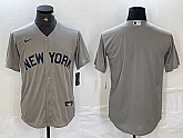 Men's New York Yankees Blank 2021 Grey Field of Dreams Cool Base Stitched Baseball Jersey,baseball caps,new era cap wholesale,wholesale hats