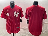 Men's New York Yankees Blank Red Cool Base Stitched Baseball Jersey,baseball caps,new era cap wholesale,wholesale hats