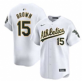 Men's Oakland Athletics #15 Seth Brown White Home Limited Stitched Jersey Dzhi,baseball caps,new era cap wholesale,wholesale hats