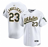 Men's Oakland Athletics #23 Shea Langeliers White Home Limited Stitched Jersey Dzhi,baseball caps,new era cap wholesale,wholesale hats