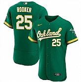 Men's Oakland Athletics #25 Brent Rooker Green Flex Base Stitched Jersey Dzhi,baseball caps,new era cap wholesale,wholesale hats