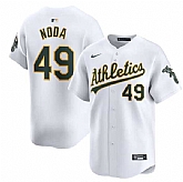 Men's Oakland Athletics #49 Ryan Noda White Home Limited Stitched Jersey Dzhi,baseball caps,new era cap wholesale,wholesale hats