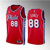 Men's Philadelphia 76ers #88 Kai Jones Red Statement Edition Stitched Jersey Dzhi