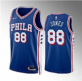Men's Philadelphia 76ers #88 Kai Jones Royal Icon Edition Stitched Jersey Dzhi