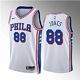 Men's Philadelphia 76ers #88 Kai Jones White Association Edition Stitched Jersey Dzhi