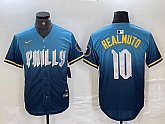 Men's Philadelphia Phillies #10 JT Realmuto Blue 2024 City Connect Limited Stitched Jersey,baseball caps,new era cap wholesale,wholesale hats