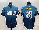 Men's Philadelphia Phillies #28 Alec Bohm Blue 2024 City Player Number Cool Base Stitched Jersey,baseball caps,new era cap wholesale,wholesale hats