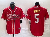 Men's Philadelphia Phillies #5 Bryson Stott Red Cool Base Stitched Baseball Jersey,baseball caps,new era cap wholesale,wholesale hats