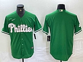 Men's Philadelphia Phillies Blank Green Celtic Stitched Cool Base Nike Jersey,baseball caps,new era cap wholesale,wholesale hats