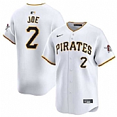 Men's Pittsburgh Pirates #2 Connor Joe White Home Limited Baseball Stitched Jersey Dzhi,baseball caps,new era cap wholesale,wholesale hats