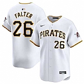 Men's Pittsburgh Pirates #26 Bailey Falter White Home Limited Baseball Stitched Jersey Dzhi,baseball caps,new era cap wholesale,wholesale hats