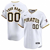 Men's Pittsburgh Pirates Active Player Custom White Home Limited Baseball Stitched Jersey,baseball caps,new era cap wholesale,wholesale hats