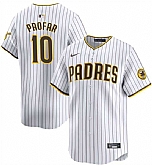 Men's San Diego Padres #10 Jurickson Profar White 2024 Home Limited Baseball Stitched Jersey Dzhi,baseball caps,new era cap wholesale,wholesale hats