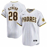 Men's San Diego Padres #28 Jose Azocar White 2024 Home Limited Baseball Stitched Jersey Dzhi