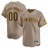 Men's San Diego Padres Customized Tan 2024 Alternate Limited Stitched Jersey