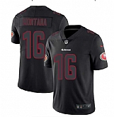 Men's San Francisco 49ers #16 Joe Montana Black Impact Limited Stitched Jersey Dyin,baseball caps,new era cap wholesale,wholesale hats