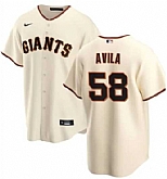 Men's San Francisco Giants #58 Nick Avila Cream Cool Base Stitched Baseball Jersey Dzhi,baseball caps,new era cap wholesale,wholesale hats