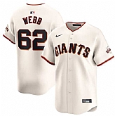 Men's San Francisco Giants #62 Logan Webb Cream Cool Base Stitched Baseball Jersey Dzhi,baseball caps,new era cap wholesale,wholesale hats