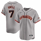Men's San Francisco Giants #7 Blake Snell Gray Away Limited Stitched Baseball Jersey Dzhi,baseball caps,new era cap wholesale,wholesale hats