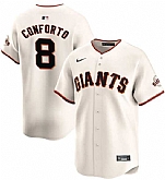 Men's San Francisco Giants #8 Michael Conforto Cream Cool Base Stitched Baseball Jersey Dzhi,baseball caps,new era cap wholesale,wholesale hats