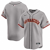 Men's San Francisco Giants Blank Gray Away Limited Stitched Baseball Jersey Dzhi
