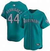 Men's Seattle Mariners #44 Julio Rodriguez Aqua Alternate Limited Stitched jersey Dzhi