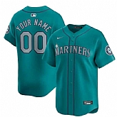 Men's Seattle Mariners Active Player Custom Aqua Alternate Limited Stitched jersey