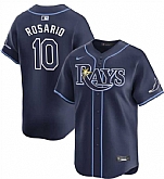 Men's Tampa Bay Rays #10 Amed Rosario Navy Away Limited Stitched Baseball Jersey Dzhi,baseball caps,new era cap wholesale,wholesale hats