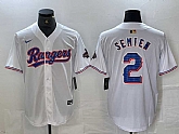 Men's Texas Rangers #2 Marcus Semien White 2023 World Series Champions Cool Base Jersey,baseball caps,new era cap wholesale,wholesale hats