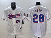 Men's Texas Rangers #28 Jonah Heim Number White 2023 World Series Champions Cool Base Jerseys,baseball caps,new era cap wholesale,wholesale hats