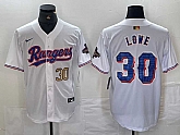 Men's Texas Rangers #30 Nathaniel Lowe Number White 2024 Gold Collection Limited Cool Base Jersey,baseball caps,new era cap wholesale,wholesale hats